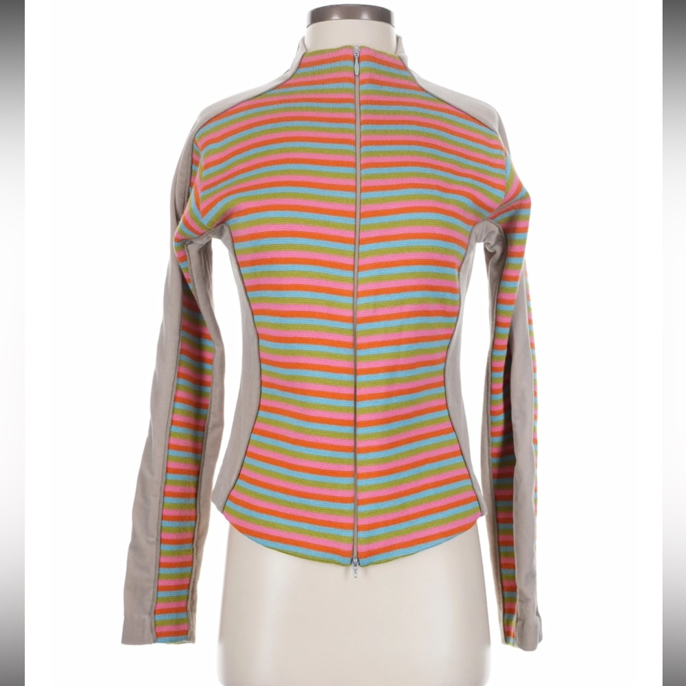 Vintage Obermeyer Multicolor Striped Jacket size medium
